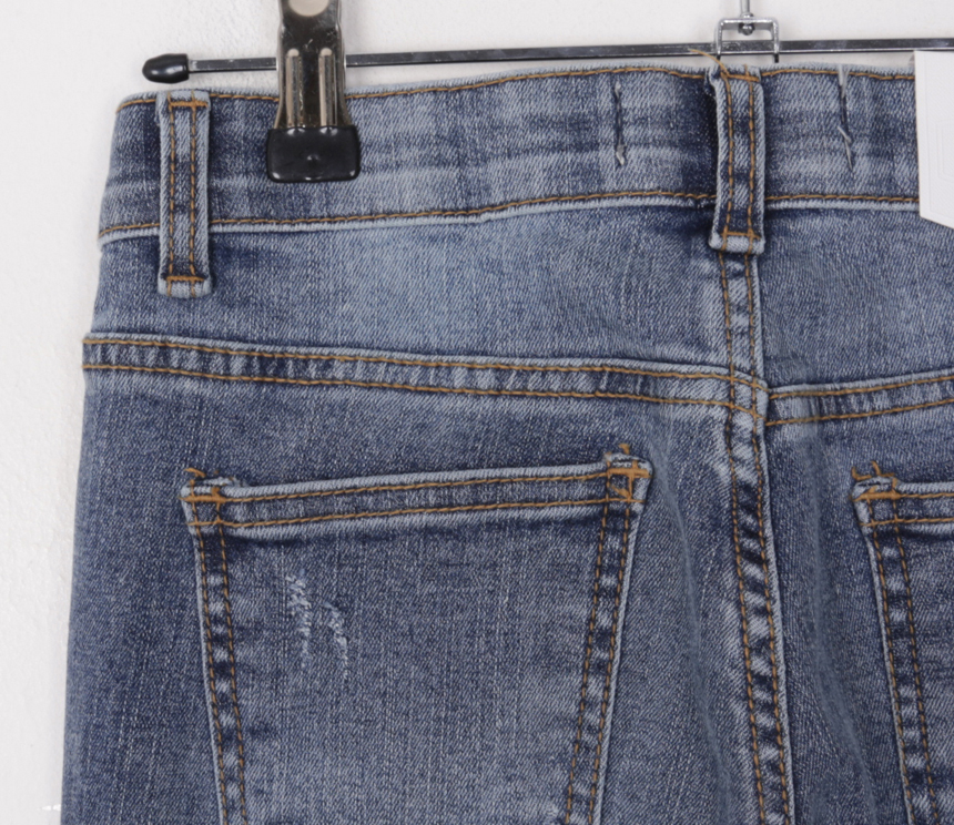 Women Jeans Pants Ash Blue Boots Cut Span Jeans Co